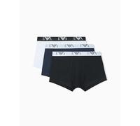 Emporio Armani Men's Bold Monogram 3-Pack Trunk Multicolor S