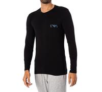 Emporio Armani Men's Bold Monogram Crew Neck Long Sleeve T-Shirt, Black, XL