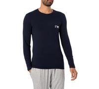 Emporio Armani Men's Bold Monogram Crew Neck Long Sleeve T-Shirt, Marine, L