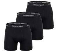 Emporio Armani Mens Boxer Shorts 3-Pack - Core Logo Band, Stretch Cotton Blend