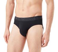 Emporio Armani Men's Brief Rubber Pixel Logo Boxer, Black, L