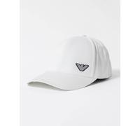 Emporio Armani Mens Cap with Eagle Logo - White - White - One Size
