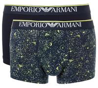 Emporio Armani Men's Christmas Stretch Cotton 2-Pack Trunk, ST COSTELLAZIONI/MAR, L