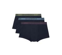 Emporio Armani Mens Core 3 Pack Boxer Shorts Blue/Blue/Black 70435 M