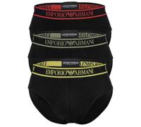 Emporio Armani Men's CORE Logoband 3-Pack Brief, Nero/Nero/Nero, XXL
