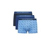 Emporio Armani Men's CORE LOGOBAND 3-PACK TRUNK Trunks, MAR/ST AZZUR/INCHIOS,