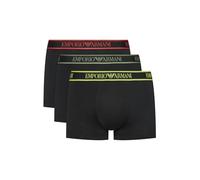 Emporio Armani Men's CORE LOGOBAND 3-PACK TRUNK Trunks, NERO/NERO/NERO,