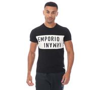 Emporio Armani Men's Bold Logo Crew Neck T-Shirt, Black/White, S