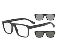 Emporio Armani EA4115 With Clip-On 58011W Men's Eyeglasses Black Size 52 (Frame Only) - Blue Light Block Available