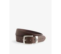Emporio Armani Mens Emporio Armani Logo-Embossed Leather Belt T.Moro 40