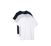 Emporio Armani Men's Emporio Armani Men's Cotton V-neck T-shirt, 3-pack Undershirt, Grey/White/Navy, L UK