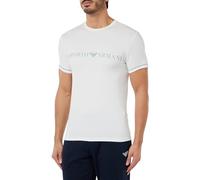 Emporio Armani Men's Emporio Armani Men's Crew Neck T-shirt Underlined Logo T Shirt, White, M UK
