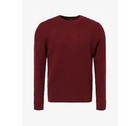 Emporio Armani Mens Emporio Armani Stripe Crew-Neck Wool and Cashmere Blend Jumper Chocolate Truffle 2XL