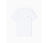 Emporio Armani Stretch Cotton Jersey Short Sleeve V Neck T-shirt White S Men