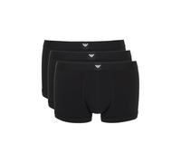Emporio Armani Stretch Cotton Logo 3 Pack Trunks Black/Black/Black - S