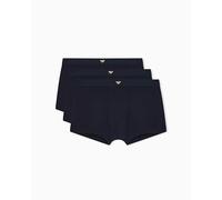Emporio Armani Men's Essential LOGOLABEL 3-Pack Trunk Blue M