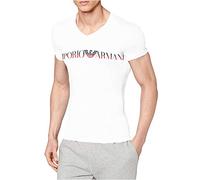 Emporio Armani Men's Fashion Waistband-Megalogo T-Shirt, White (Bianco 00010), X-Large