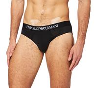 Emporio Armani Men's Iconic Eagles Wings Briefs, black, XL
