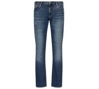 Emporio Armani Mens J06 Slim Fit Jeans, Worn Wash Blue Denim MID VINT 38/32