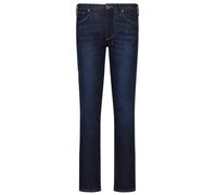 Emporio Armani Mens J06 Slim Fit Worn Wash Jeans, Midnight Blue Denim DARK CREASE 34/32