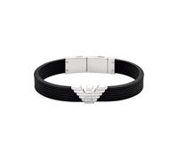 Emporio Armani Men's Silver-Tone Silicone Bracelet, EGS3168040