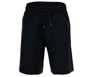 Emporio Armani Mens Linen Viscose Blend Bermuda Shorts Casual Taupe/Blue