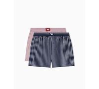 EMPORIO ARMANI Men's LOGOLABEL 2-Pack Boxer Red L