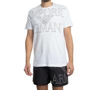 Emporio Armani Men's Lounge Big Logo Graphic T-Shirt, White
