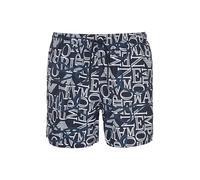 Emporio Armani Men's Macro Logo Swim Boxer Trunks, Navy/White Ropes, 50