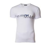 Emporio Armani Men's Megalogo V-Neck T-Shirt, White, XL