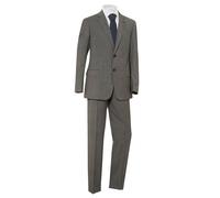 Emporio Armani Mens Micro Check 2 Button Wool Grey Suit Grey 52