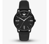 Emporio Armani AR11573 Three-Hand Date Black Leather Men's Watch