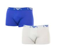 Emporio Armani Mens Pack-2 Retro Elastic Cotton Boxers 111210-5A715 Men - Multicolour - Size Small