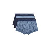 Emporio Armani Men's PURE COTTON 3-PACK TRUNK Trunks, MARIN/ST TEMPES/MARI,