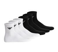 Emporio Armani Men's Quarter Socks, 6-Pack - Sporty Sponge, Ankle Socks, O...
