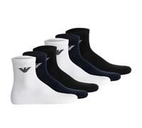 Emporio Armani Men's Quarter Socks, 6-Pack - Sporty Sponge, Ankle Socks, O...