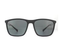 Emporio Armani EA4150 506387 Man Sunglasses Injected Black Grey Squared Normal