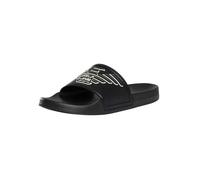Emporio Armani Men's Scarpe Slider, Black/White, 11 UK