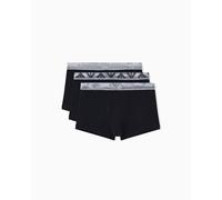 Emporio Armani Men's Shiny Logoband 3-Pack Trunk Black XL