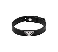 Emporio Armani Men's Silver Leather Bracelet, EGS3128040