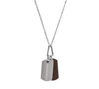 Emporio Armani Men's Stainless Steel Double Dog Tag Necklace 19.6"