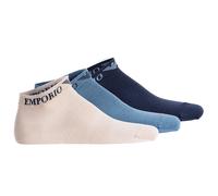 Emporio Armani Men's Sneaker Socks, 3 Pack - Casual Cotton, Logo
