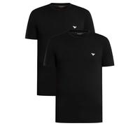 Emporio Armani Man's Soft Touch Bamboo Viscose 2-Pack Crew Neck T-Shirt, Black, S, Fitted