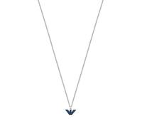 Emporio Armani Men's Stainless Steel Blue Logo Pendant