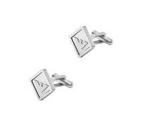 Emporio Armani Men's Square Stainless Steel Logo Cufflinks
