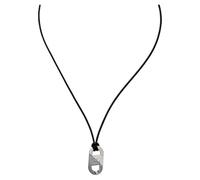 Emporio Armani Men's Two Tone Leather Necklace, EGS3170040
