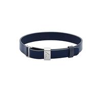 Emporio Armani Men's Blue Leather 7" Bracelet