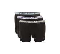 Emporio Armani Men's Stretch Cotton Core Logoband 3-Pack Boxer, Black/Black/Black, S (Pack of 3)