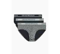 Emporio Armani Men's Stretch Cotton Core Logoband 3-Pack Boxer, Marin/PR Marin/Marin, S (Pack of 3)