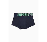 Emporio Armani Men's Mega Logo Boxer Trunk, Navy - Black - Size: 32/30/31
